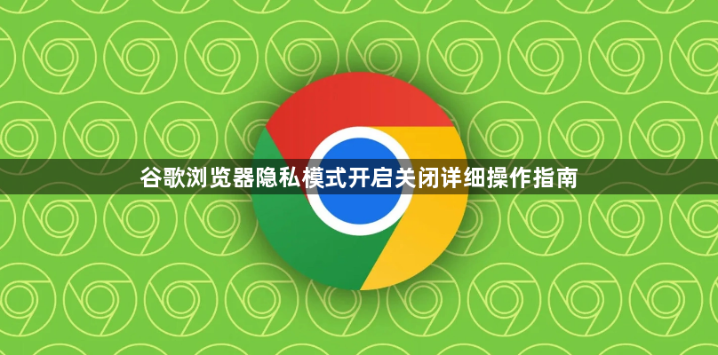 谷歌浏览器隐私模式开启关闭详细操作指南1