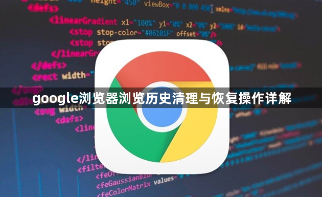 google浏览器浏览历史清理与恢复操作详解1