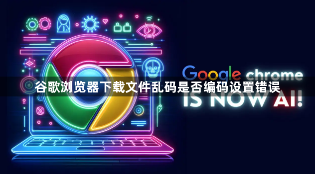 谷歌浏览器下载文件乱码是否编码设置错误1