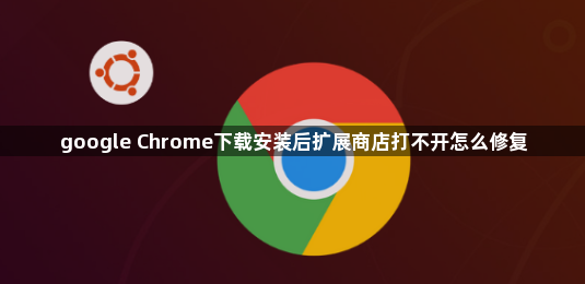 google Chrome下载安装后扩展商店打不开怎么修复1