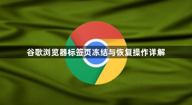 谷歌浏览器标签页冻结与恢复操作详解1