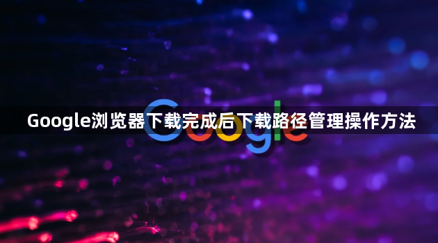 Google浏览器下载完成后下载路径管理操作方法1
