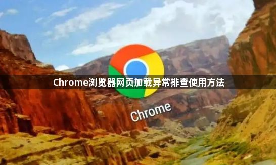 Chrome浏览器网页加载异常排查使用方法1
