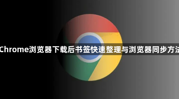 Chrome浏览器下载后书签快速整理与浏览器同步方法1