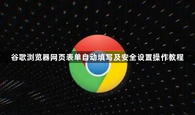谷歌浏览器网页表单自动填写及安全设置操作教程1