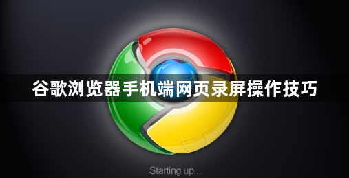 谷歌浏览器手机端网页录屏操作技巧1