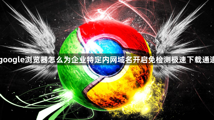 google浏览器怎么为企业特定内网域名开启免检测极速下载通道1