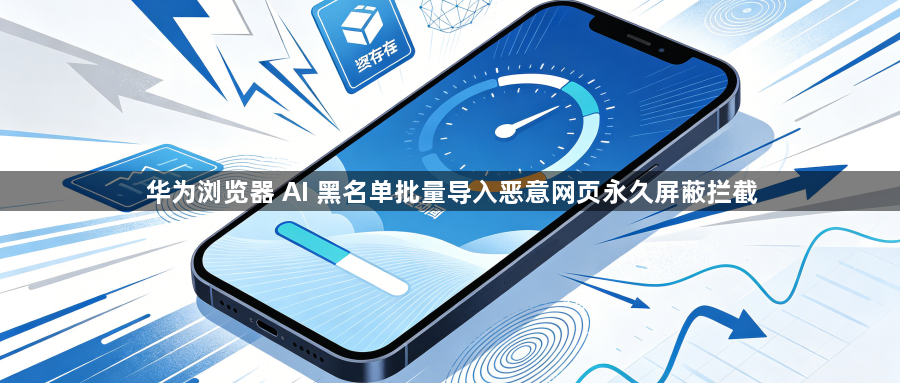 华为浏览器 AI 黑名单批量导入恶意网页永久屏蔽拦截1