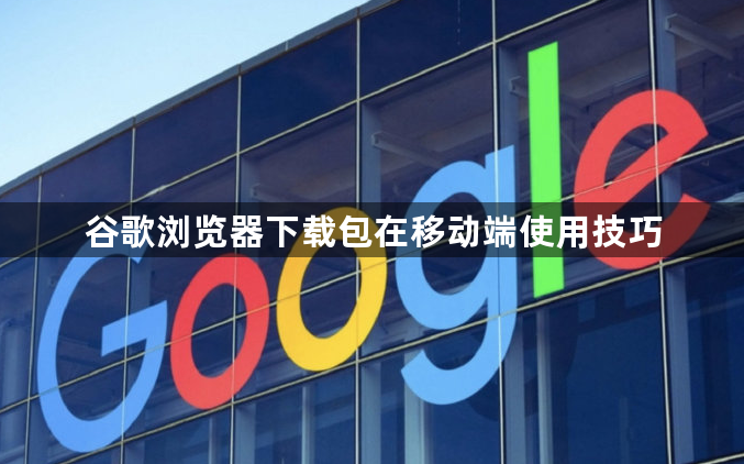 谷歌浏览器下载包在移动端使用技巧1