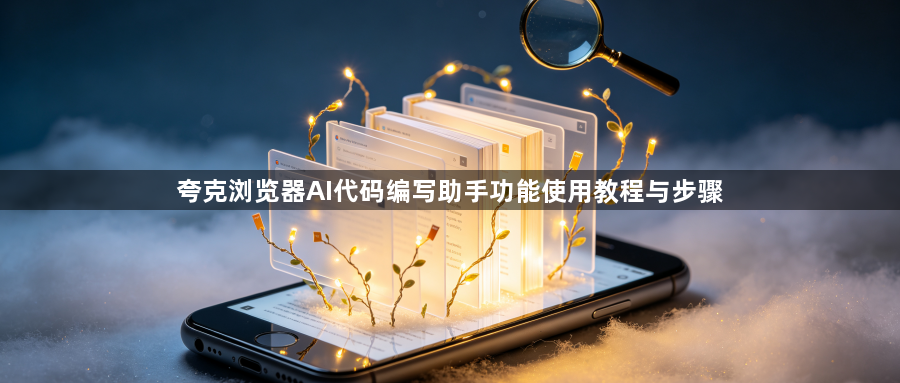 夸克浏览器AI代码编写助手功能使用教程与步骤1