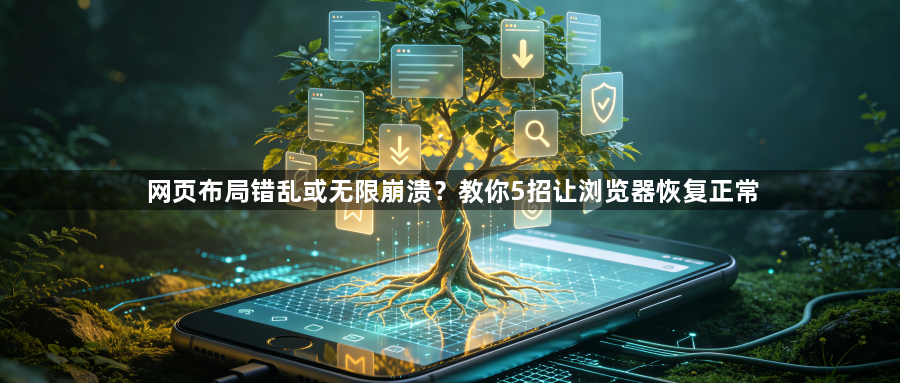 网页布局错乱或无限崩溃?教你5招让浏览器恢复正常1
