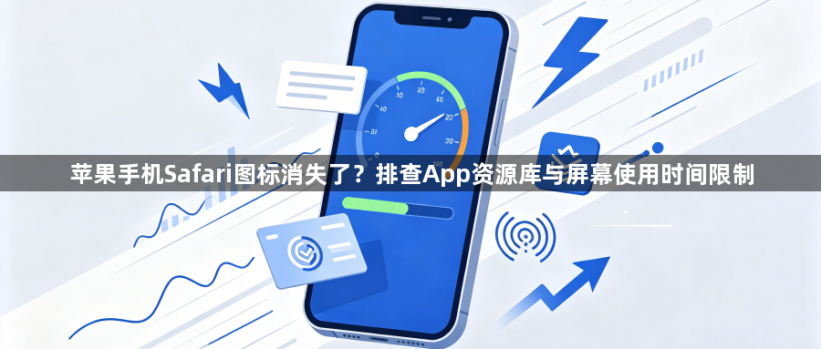 苹果手机Safari图标消失了？排查App资源库与屏幕使用时间限制1