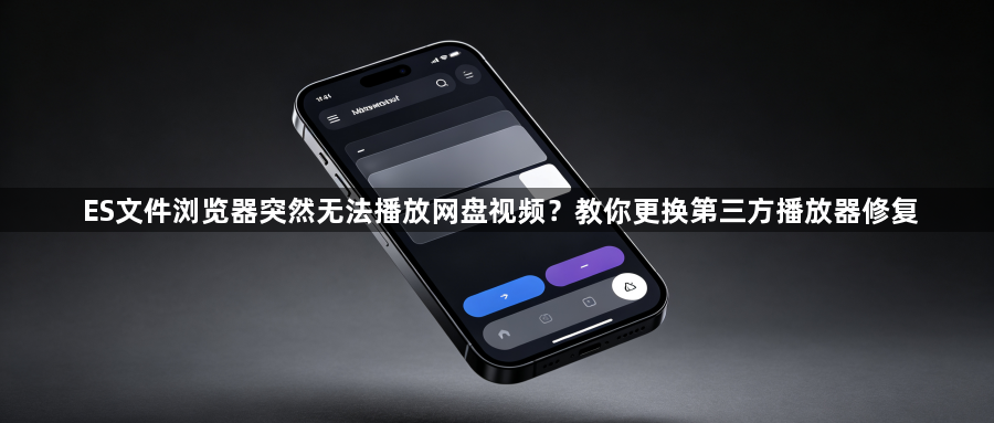 ES文件浏览器突然无法播放网盘视频?教你更换第三方播放器修复1