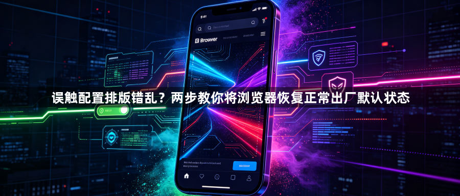误触配置排版错乱?两步教你将浏览器恢复正常出厂默认状态1