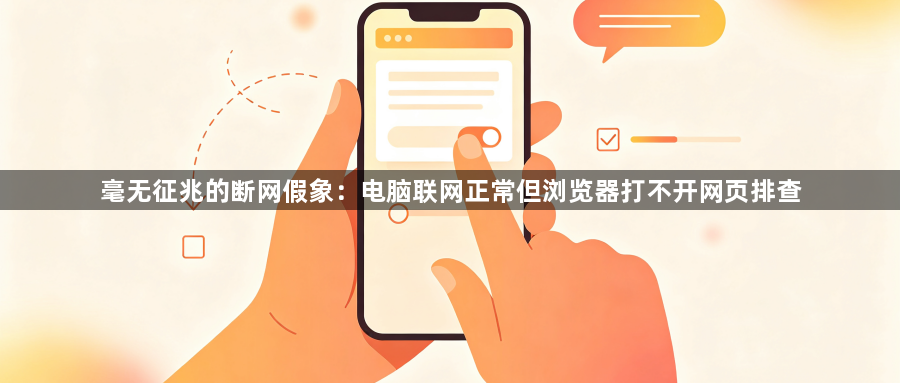 毫无征兆的断网假象：电脑联网正常但浏览器打不开网页排查1