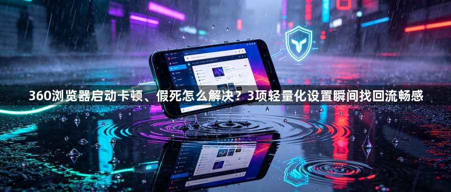 360浏览器启动卡顿、假死怎么解决?3项轻量化设置瞬间找回流畅感1