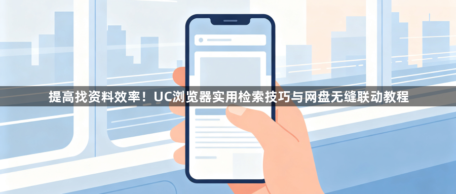 提高找资料效率！UC浏览器实用检索技巧与网盘无缝联动教程1
