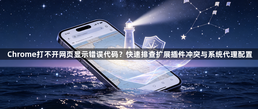 Chrome打不开网页显示错误代码？快速排查扩展插件冲突与系统代理配置1