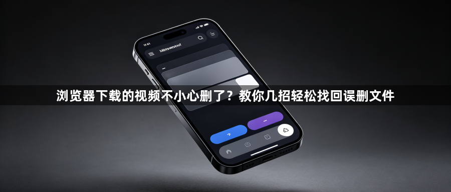 浏览器下载的视频不小心删了？教你几招轻松找回误删文件1