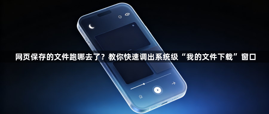 网页保存的文件跑哪去了？教你快速调出系统级“我的文件下载”窗口1