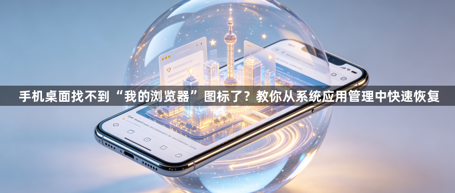 手机桌面找不到“我的浏览器”图标了？教你从系统应用管理中快速恢复1